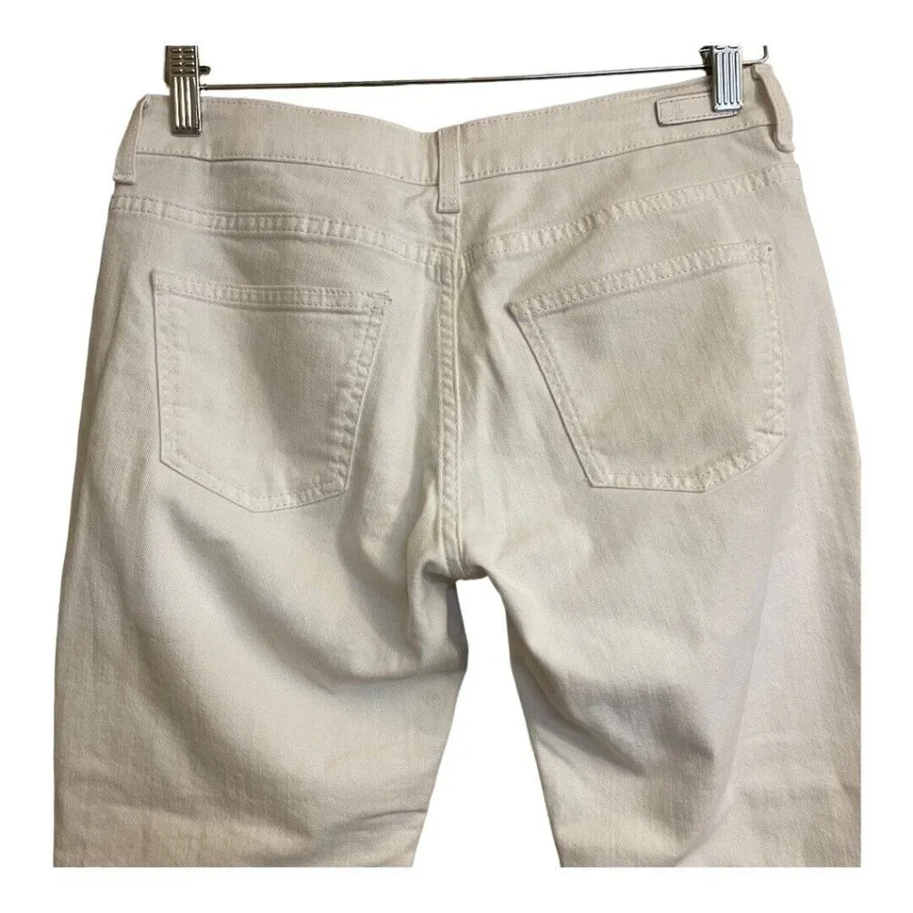 Boden Women Cropped White Jean 6P Solid Summer Denim Luxe Stretch Casual Preppy - Picture 5 of 13